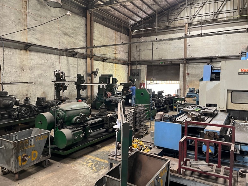 The Metercor machine shop line where brake discs and drums are machined