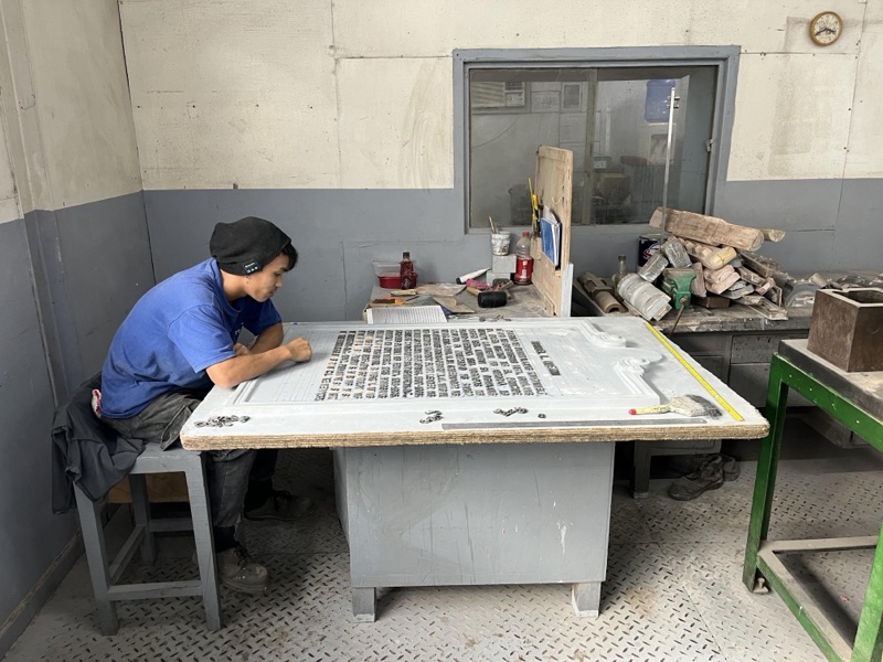 A Metercor pattern maker at work on a pattern at the bench